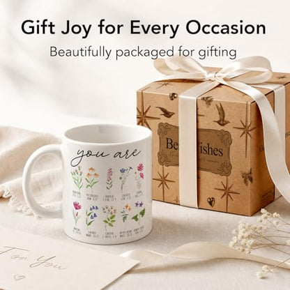 Fall You Are Inspirational Christian Coffee Mug Gifts for Mom, Bible Verse Religious Gifts for Women Sisters Daughter, Baptism Birthday Gift for Church Friend