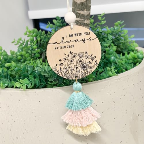 Christian Car Charm Cute Rear View Mirror Accessories for Women - color: Green