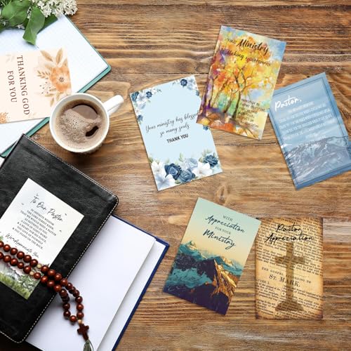 24 Pack Christian Pastor Ministry Appreciation Cards, Ministry - style: Ministry