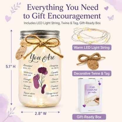 Christian Gifts for Women, Religious Gifts for Women, You Are Loved Jar - color: You are