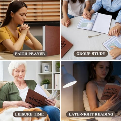 66-Page Bible Study Guide Notebook Women-Daily Scripture Quotes, Religious Faith-Based Notebook (A4)