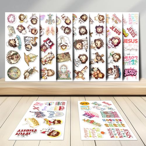108 Pcs Inspirational Christian Stickers, Waterproof Vinyl Religious Bible Verse Jesus Stickers for Water Bottles, Laptops, Journaling, Scrapbooks, Motivational Faith Decals Gifts - color: Inspirational Christian