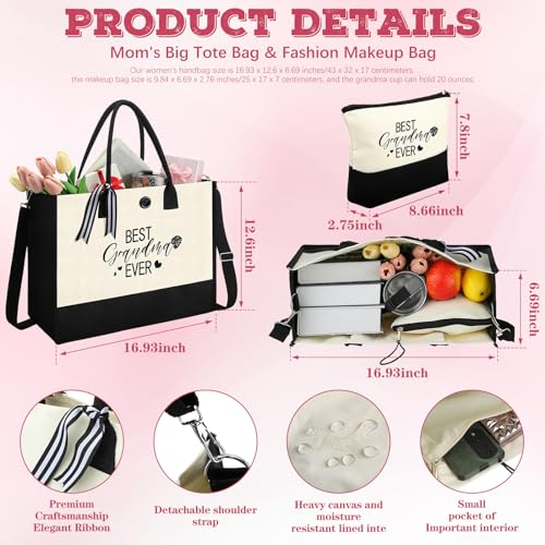 Silkfly 3 Pcs Best Grandma Ever Gifts Set for Thanksgiving Christmas Day - style: Best Grandma Ever