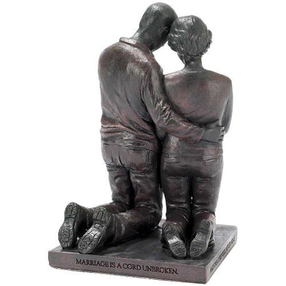 Dicksons Praying Husband and Wife 5 inch Grey Resin Stone Table Figurine - style: Praying Husband and Wife