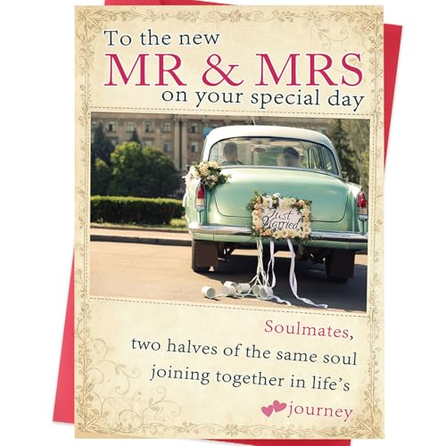 Wedding Card for Bride and Groom, Wedding Cards Congratulations, Wedding Gifts for Newlyweds - color: SK-100