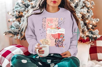 LOTUCY Christian Sweatshirt Women Love Like Jesus Shirt Faith Religious Saying Inspirational Casual lightweight Pullover - color: Purple, size: Medium