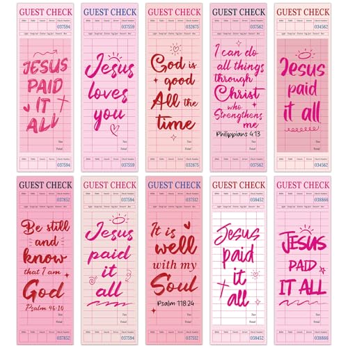 Christian Library Card Bookmarks Gifts - Cosmisun 100 Pcs Bible Verise Book Mark Tracker Scripture Reading List Page Marker Clip Faith Gift for Women Men Church Book Lovers Reading Bookish Supplies - color: Pink Library Card