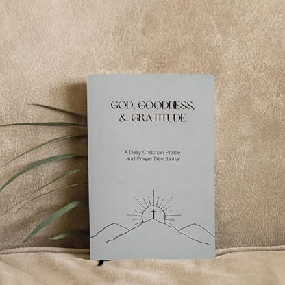 Christian Devotional Journal - God, Goodness & Gratitude - 2027 Faith-Based Gratitude and Prayer Journal for Daily Prayers, Bible Study, and Spiritual Growth - White Leather Hardcover - color: White