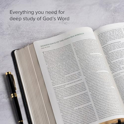 NASB Study Bible, Black Genuine Leather, Full-Color, Red Letter, Study Notes and Commentary, Illustrations, Book Introductions, Articles, Word Studies, Outlines, Timelines, Maps