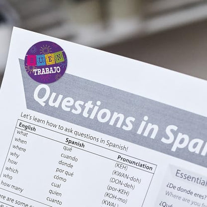 Spanish Teacher Reward Stickers / 500 Motivational Bilingual Espanol Kids Homework Worksheet Award Roll / 8 Alternating Encouraging Classroom Phrase Designs / 1.5" Elementary Student Recognition - color: Spanish Teacher Rewar