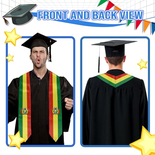 Graduation Flag Stole Sash Scarf Day Gifts - color: Bolivia Flag