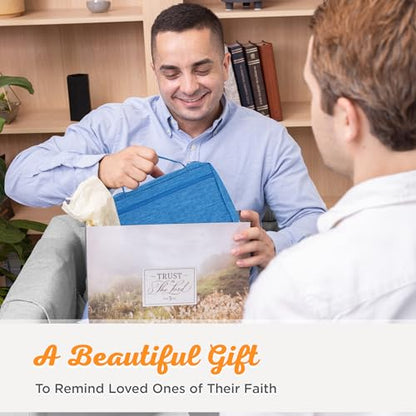 Christian Art Gifts Polyester Bible Cover for Men & Women: Jesus Fish Patch - color: Light Blue/Jesus Fish, size: Extra Large