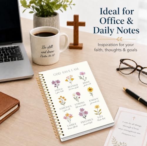 Bible Journal for Women, Christian Gifts for Women - color: Christian Floral Notebook Journal