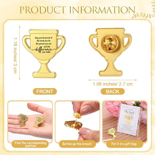 60 Sets Employee Appreciation Gifts Bulk, Trophy Pins,May You - style: May You