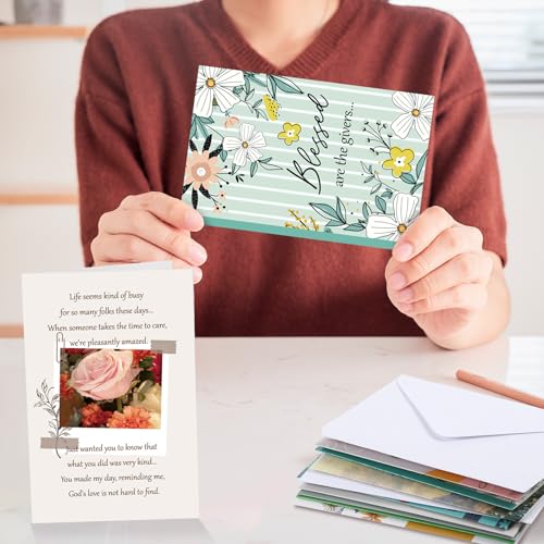 24 Pack Christian Thank You Appreciation Cards, Watercolor - style: Watercolor