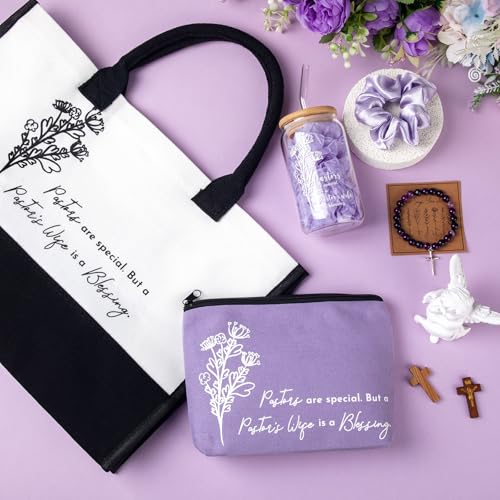 7 Pcs Pastor's Wife Appreciation Gifts Christian Set,Purple - color: Purple
