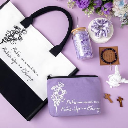 7 Pcs Pastor's Wife Appreciation Gifts Christian Set,Purple - color: Purple