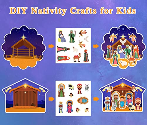 FaCraft Nativity Sticker for Kids - 24pcs Christian Christmas Crafts Kits - color: A-24PCS