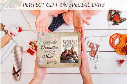 Godmother Proposal Picture Frame, Thank You for Being My Godmother Frame Gifts, Godparents Picture Frame from Godchild, Baptism Picture Frame Gifts for Godmother Birthday Christmas Mothers Day -G(12)