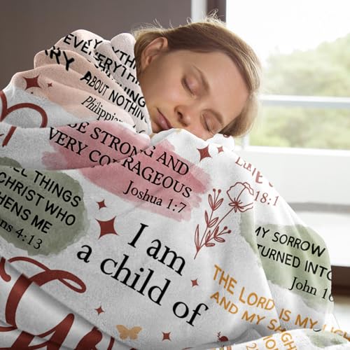 Christian Gifts for Women, Christian Blanket, Birthday Gifts for Women - color: Red Brown, size: 50*60IN