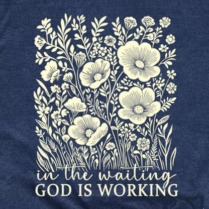 Christian Shirts for Women God Inspirational Faith Bible Verse Tee - color: Blue, size: Medium
