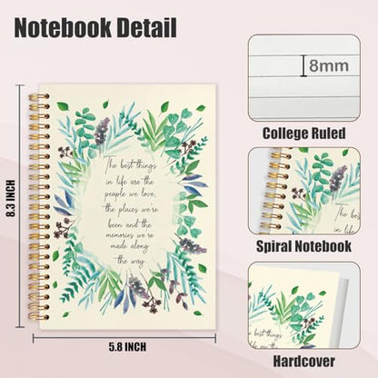 Inspirational Christian Spiral Notebook Journal 5.5x8.3in, The Best Things in Life Religious Bible Scripture Hardcover Journal Notebook for Church Study Work Office - color: The Best Things in Life Religious