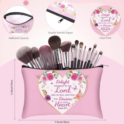 10 Sets 50 Pcs Christian Gift for Women, Church Mothers Day Gift Bulk, 16 oz Bible Verse Glass Cup Motivational Scripture Cosmetic Bag Religious Notepads Pens PVC Bag for Christian Party Favor - style: Christian