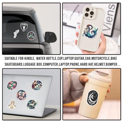 50 Pcs Zodiac Sticker Waterproof Vinyl Constellation Decals Astrology Stickers Water Bottle Notebook Phone Laptop Helmet Guitar Christmas Birthday Gifts for Coworkers Horoscope Lovers - color: Zodiac