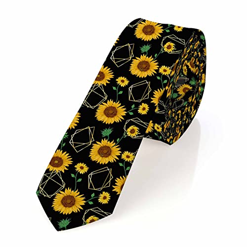 Love Red Heart Men's Tie Romantic Valentines Day Men's Necktie Ties for Mens Daily Wedding Party Business - color: Sunflowers