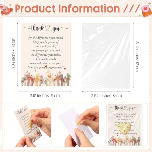 Tondiamo Volunteer Appreciation Gifts Lapel Pins Card