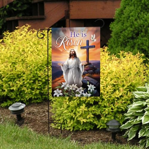 Briarwood Lane Jesus Is Risen Garden Flag - color: Jesus Is
