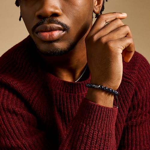 Fossil Men's Beaded Bracelet - color: Black Bead