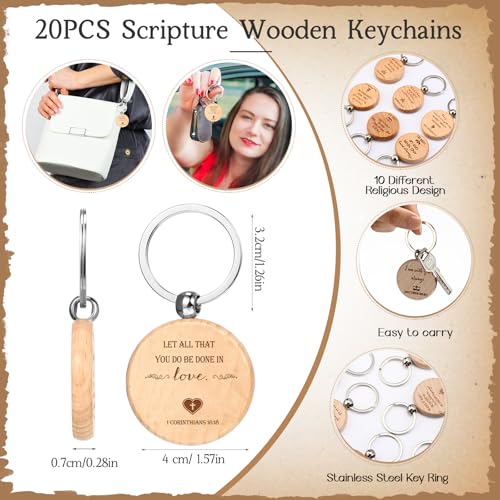 Lincia 20 Sets Christian Gift Bulk Religious Bible Bamboo Pens
