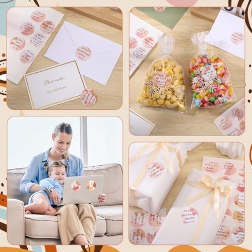 600 Pcs Boho Christian Stickers 24 Styles Bible Verse Scripture Stickers - style: Bohemian