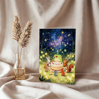 Ogeby Funny Forest Animal Birthday Card, Adorable Birthday Card for Man Woman, Another Year Older - color: #656