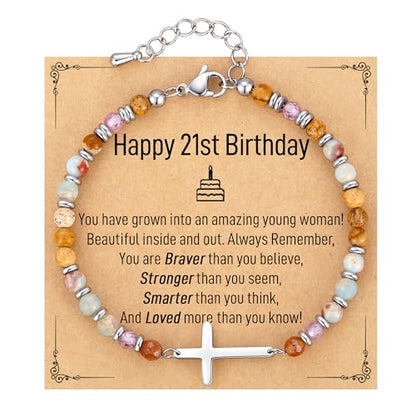Crystal Cross Bracelet for Women Teen Girls Christmas Birthday Gifts - style: Contemporary