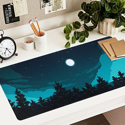 iCasso Extended Gaming Mouse Pad 35.4x15.7in Desk Pad,Silent Night - color: Silent Night