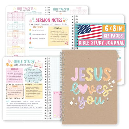 Guided Bible Study Journal for Women - Bible Journal for Women - color: Kraft Colorful