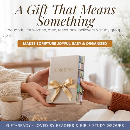90 Christian Bible Tabs for Women, Men, Kids - Bohemian Version - color: Boho Multicolor