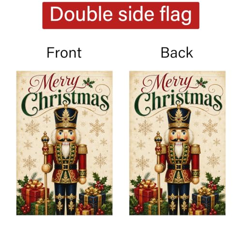 Louise Maelys Christmas Nutcracker Garden Yard Flag 12x18 Inch - color: Multi-3