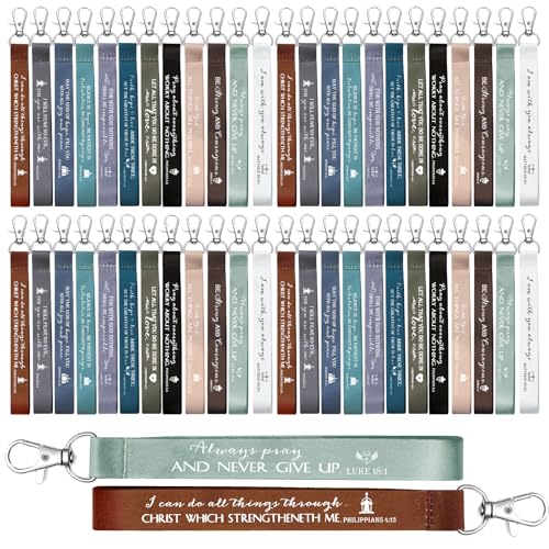 Roowest 120 Pcs Christian Bible Verse Keychains Gifts Bulk - color: Dark Color