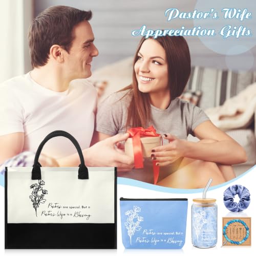 7 Pcs Pastor's Wife Appreciation Gifts Christian Set,Blue - color: Blue