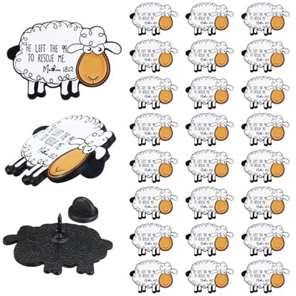 Suncalla 25/50/100 Pcs Christian Sheep Jesus Enamel Pins - style: Sheep