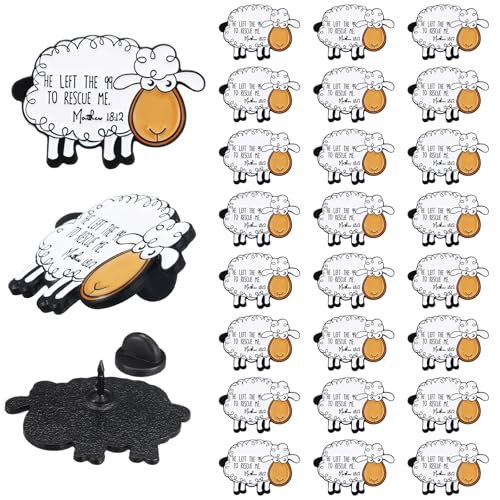 Suncalla 25/50/100 Pcs Christian Sheep Jesus Enamel Pins - style: Sheep