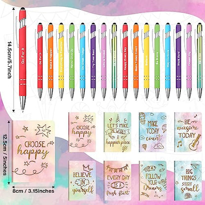 Funrous 32 Pcs Mini Notebooks with Pens Adults Party Favors,Watercolor - style: Watercolor