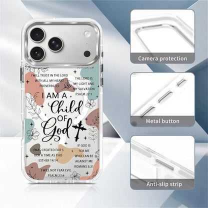 for iPhone 17 Pro Max/iPhone 18 Pro Max Case [Compatible with Magsafe],Girls Women Clear Magnetic Case Silicone Shockproof Protective Cover with Pattern Bible Verses - color: Bible Verses, size: iPhone 17 Pro Max/iPhone 18 Pro Max
