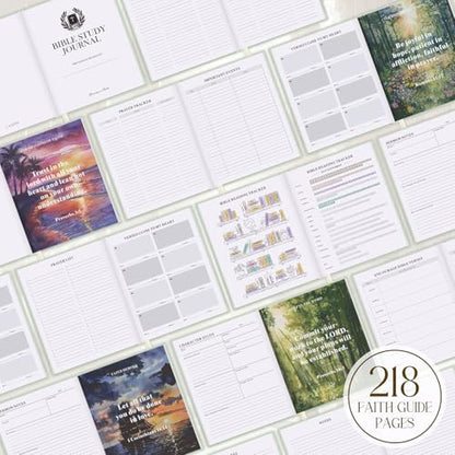 Lanpn Bible Study Guide Journals for Women with Tabs & Highlighters, Church Notes Taking Daily Devotional Journaling, Linen Bible Prayer Notebook Christian Religious Faith Based Gifts, Sage Green - color: Sage Green