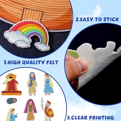 Windkream 12 Set Felt Story Pieces Flannel Board Preschool,Bible - style: Bible