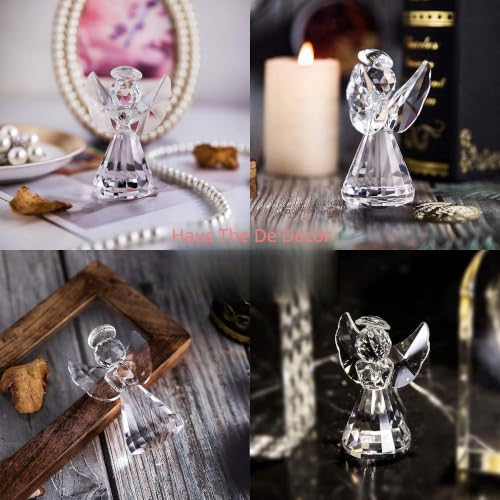 3'' Crystal Guardian Angel Figurine Gift For Women Christmas Angel Statue - style: Clear Angel