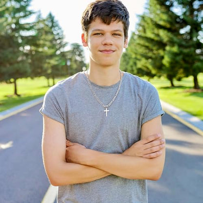 IEFLIFE Gifts for Son Men - Gifts for Son Grandson Boy Cross Necklaces - color: Brother